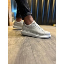 Knack Yüksek Taban Günlük Ayakkabı 044 Beyaz (Desenli)