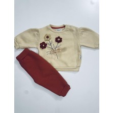 Papatya Örgü Işlemeli Bebek Kız Takımı