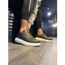Knack Yüksek Taban Günlük Ayakkabı 044 Haki (Desenli)