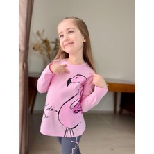 Flamingo Desenli Taytlı Kız Çocuk Takımı