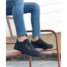 BOA BA0104 Siyah Nubuk Bağcıklı Spor Klasik Erkek Ayakkabı 3 cm Taban Yüksekliği ile Şık