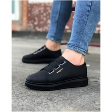 Wagoon WG026 Kömür Kalın Taban Casual Erkek Ayakkabı