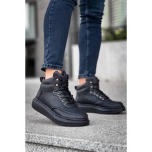 KB-0994  Kuback Siyah Cilt  Siyah  Yüksek Taban  Erkek Bilek Bot