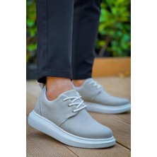 KB-003 Kuback Gri Süet Bağcıklı  Günlük Erkek Ayakkabı