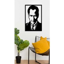 Ahşap Lazer Kesim Atatürk Portre Duvar Dekoru