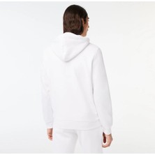 Lacoste Erkek Classic Fit Fermuarlı Beyaz Sweatshirt