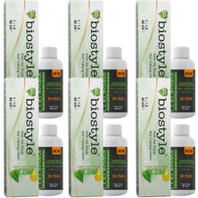 Biostyle Bitki Özlü Argan ve Keratin 1001 Gümüş Işık 6 Adet 60 ml Saç Boyası + 6 Adet 90 ml Oksidan