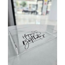 Happy Birthday Baskılı Tepsi