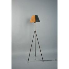 Pier Metal Lambader Siyah-Siyah-Beyaz-Kiremit (38 x 38 x 145  cm )