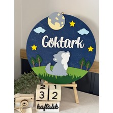 Baykuş Craft Mimarlık Özel Tasarım Hediyelik Göktürk Ulu Kurtlu Safari Hayvanlı Bebek Ahşap Hastane Kapı Süsü