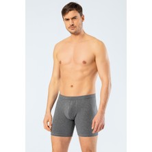 Cacharel Erkek Likralı Uzun Boxer (Bel Bantlı) 1336/ANTRASIT
