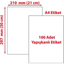 A4 Yapışkanlı Etiket