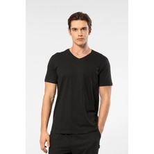 Cacharel Erkek V Yaka T-Shirt 2170/SIYAH
