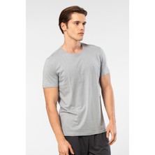 Cacharel Erkek Bisiklet Yaka T-Shirt (Slim Fit) 2169/GRI