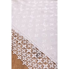 L.v Vuitton Masa Örtüsü 160*220 cm "brode Güpürlü" Kdk Iplik Özel Jakar Dokuma Dertsiz Leke Tutmaz Özel Kutulu