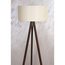 Silindir Lambader Tripod Krem Kahve LY515
