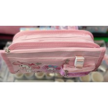 Bundle Island My Melody Figürlü Geniş Kapasiteli 4 Bölmeli Kalem Çantası AD103