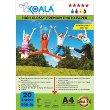 Canon Maxify GX3092 Gı-46 ile Uyumlu Premium Parlak Çift Taraflı Double Side A4 Fotoğraf Kağıdı 300 Gr. 20 Adet