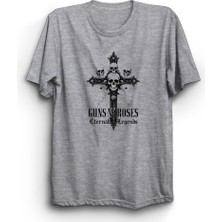 Guns N' Roses, Cross, Rock Metal Müzik Grubu Baskılı %100 Pamuk Tişört