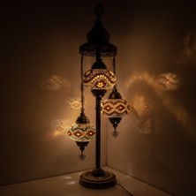 Osmanlı Mozaik Lamba Hediyelik Otantik 3'lü Lambader