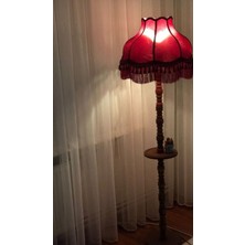 Bordo Sehpalı Vintage Lambader