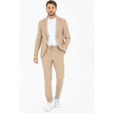 Spor Erkek Takım Elbise İpli Slim Fit ( Full Likralı )