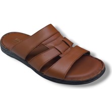 Growish GR0289 Içi Dışı  Deri Kaydırmaz Kauçuk Taban Erkek Comfort Rahat Terlik