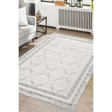 Troya Gri Halı Modern Dokuma Halı Yumuşak Oturma Odası Salon Çocuk Odası Mutfak Halısı J0077
