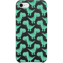 Apple Iphone 8 Plus Büyük Dinozor Desenli Silikon Kılıf