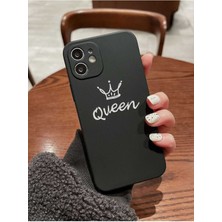 Samsung A50 Uyumlu Queen Baskılı Siyah Telefon Kılıfı