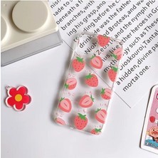 Huawei Mate 20 Pro Çoklu Çilek Desenli Şeffaf Kılıf