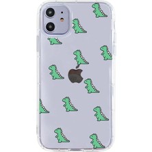 Xiaomi Note 8 Pro Çoklu Dinozor Desenli Şeffaf Kılıf