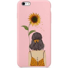 Galaxy S5 Mini Ayçiçeği ve Kız Desenli Silikon Kılıf