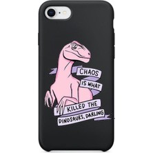 Apple Iphone 6s Dinozor ve Yazı Desenli Silikon Kılıf