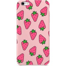 Apple Iphone 6 Plus Çilek Desenli Silikon Kılıf