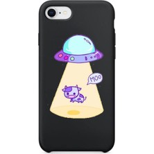 Huawei P10 Uzay Aracı ve Inek Desenli Silikon Kılıf