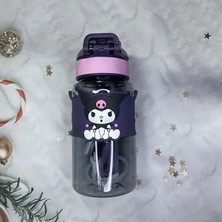 Çocuk Suluk Matara 600ML Askılı Kuromi Figürlü Plastik HK495