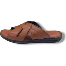 Growish GR0291 Içi Dışı  Deri Kaydırmaz Kauçuk Taban Erkek Comfort Rahat Terlik