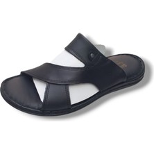 Growish GR0292 Içi Dışı  Deri Kaydırmaz Kauçuk Taban Erkek Comfort Rahat Terlik