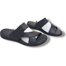 Growish GR0292 Içi Dışı  Deri Kaydırmaz Kauçuk Taban Erkek Comfort Rahat Terlik