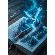 Bedeko Kitaptan Taşan Masal Tiren ve Baykuş Ahşap Tablo