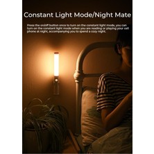 Duvar Aplik LED Şarjlı Lamba Hareket Sensörlü Manyetik 360 Işık Merdiven Banyo Aplik Beyaz