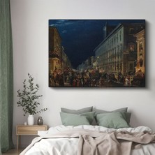 Ippolito Caffi - Gece Festivali Kanvas Tablo