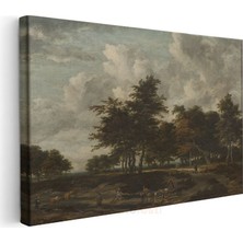 Jacob Van Ruisdael - Ağaçlık Manzara Kanvas Tablo