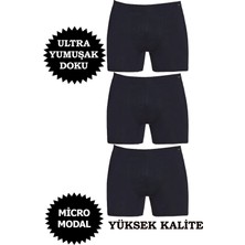 Erkek Micro Modal Boxer Yüksek Kalite 3'lü Paket