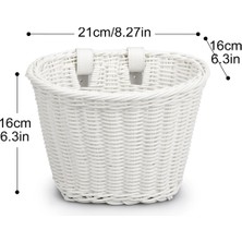 Serendipitous 1set Rattan Hasır Bisiklet Ön Sepeti + Zil + Püskül + Çıkartmalar Ayarlanabilir El Dokuma Yetişkin Bisiklet Gidonu Aksesuarları Pembe (Yurt Dışından)