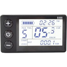 Serendipitous S866 Elektrikli Bisiklet LCD Ekran E-Bisiklet Elektrikli Scooter Ekran Metre Kontrol Paneli Su Geçirmez Fiş ile (Yurt Dışından)