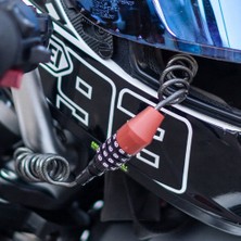 Serendipitous Rockbros Kask Kilidi Şifre Kilidi Bisiklet Elektrikli Araba Motosiklet Kask Hırsızlık Önleyici Kilit Taşınabilir Tel Kilidi Sürüş Kilidi (Yurt Dışından)