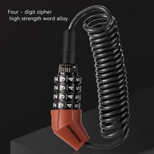 Serendipitous Rockbros Kask Kilidi Şifre Kilidi Bisiklet Elektrikli Araba Motosiklet Kask Hırsızlık Önleyici Kilit Taşınabilir Tel Kilidi Sürüş Kilidi (Yurt Dışından)