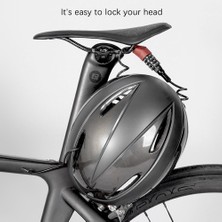 Serendipitous Rockbros Kask Kilidi Şifre Kilidi Bisiklet Elektrikli Araba Motosiklet Kask Hırsızlık Önleyici Kilit Taşınabilir Tel Kilidi Sürüş Kilidi (Yurt Dışından)